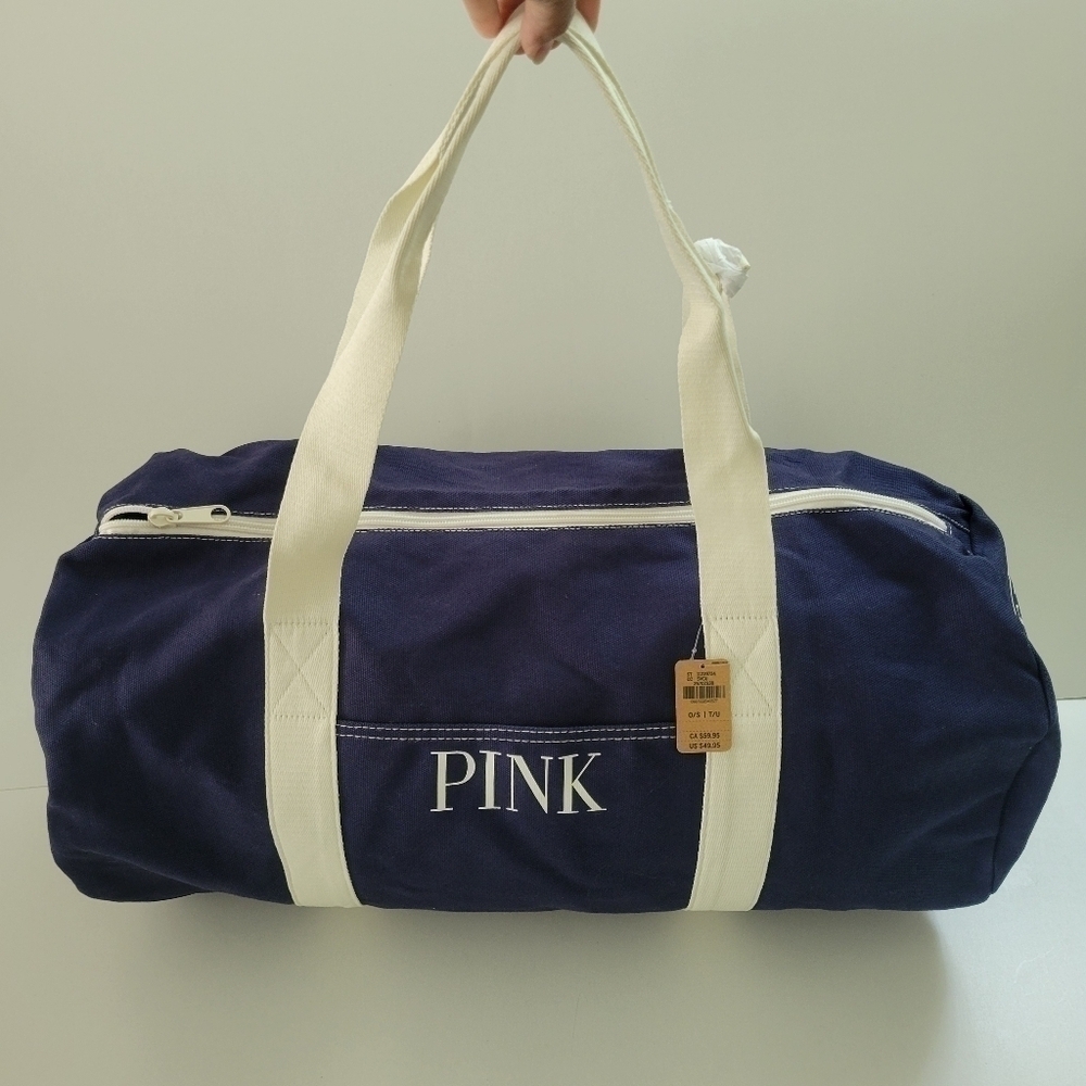 Pink Victoria's Secret NWT Canvas Duffle bag.